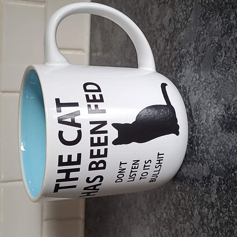 "Lenny Mud" Ceramic Black & White Cat Mug